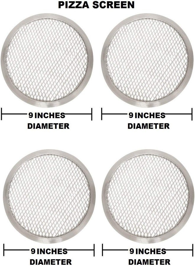 THW for Commercial USE of Hotels and Restaurants 9 Inches Aluminium Pizza Screen- Set of 4 Pieces - Image 2